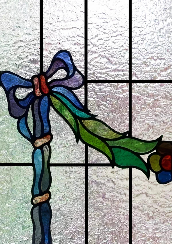 Frosted Stained Glass  Film, 3D Matte,Grid, Transparent,Static Cling,Privacy, Door Sticker,Customized for Office, Home Decor