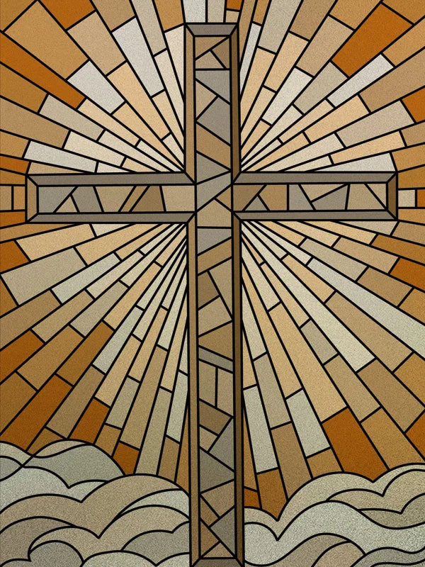 Custom Frosted Stained Glass Window Film,PVC Static Cling Films,Cross Church Decor Foil Stickers