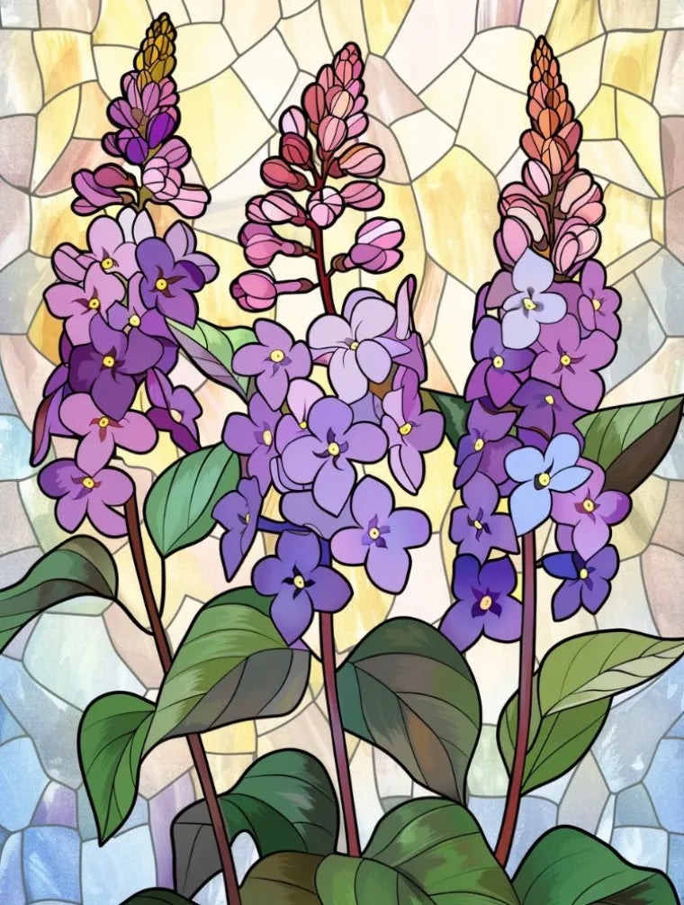 Stained Glass Window Film, Frosted Window Film, ,Privacy,No Glue, Static Cling, Home Decorative Flower