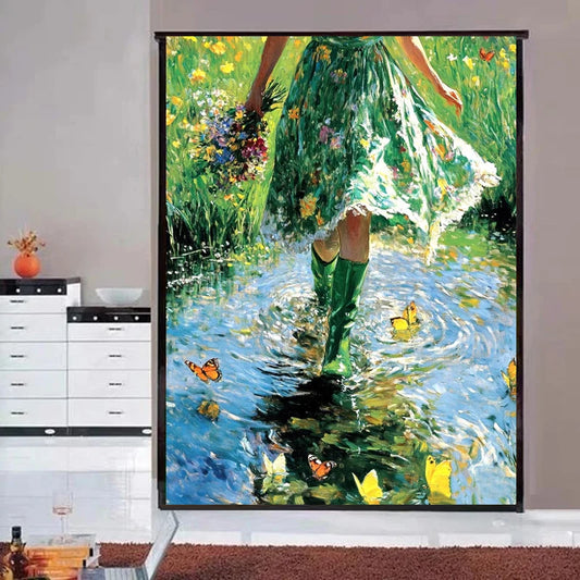 Stained  Glass Film,  Window Sticker,Static Cling, Home Decor, privacy For Bathroom Kitchen Home Decor Custom Size