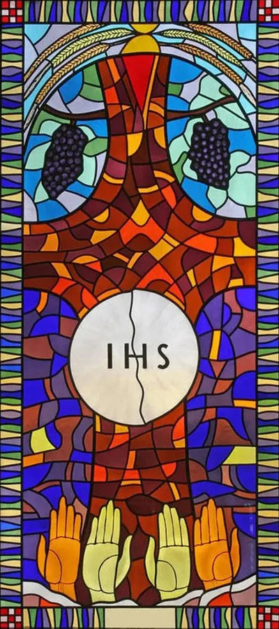 Custom Size Window Glass Films Satic Cling Classical Frosted Glass European Church Stained Glass Window Sticker Foil