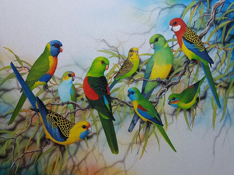 Stained Glass Window Film, Custom Size, Static Cling, Frosted,Flower, Bird, Tree Print for Transom, Glass, Home Decor