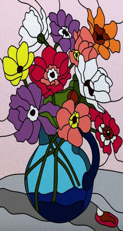 Window Film Stained Glass Stickers,Custom size Static Cling Rose,Flower Privacy Films Door Sticker Kitchen Office Home Decor