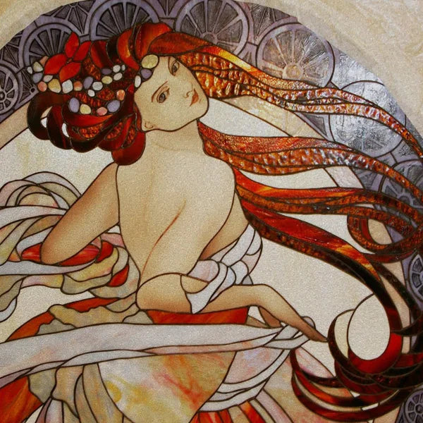 Stained Glass Window Film, Custom Size, Static Cling,Women Jesus Christ Angels Virgin Mary Picture ,Home Decor, Window Treatment