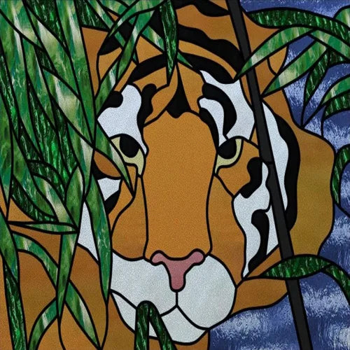 Frosted Stained Glass Film, Customized Art Deco Design, Color Static Cling Sticker,Home Decor Foil, Window Treatment