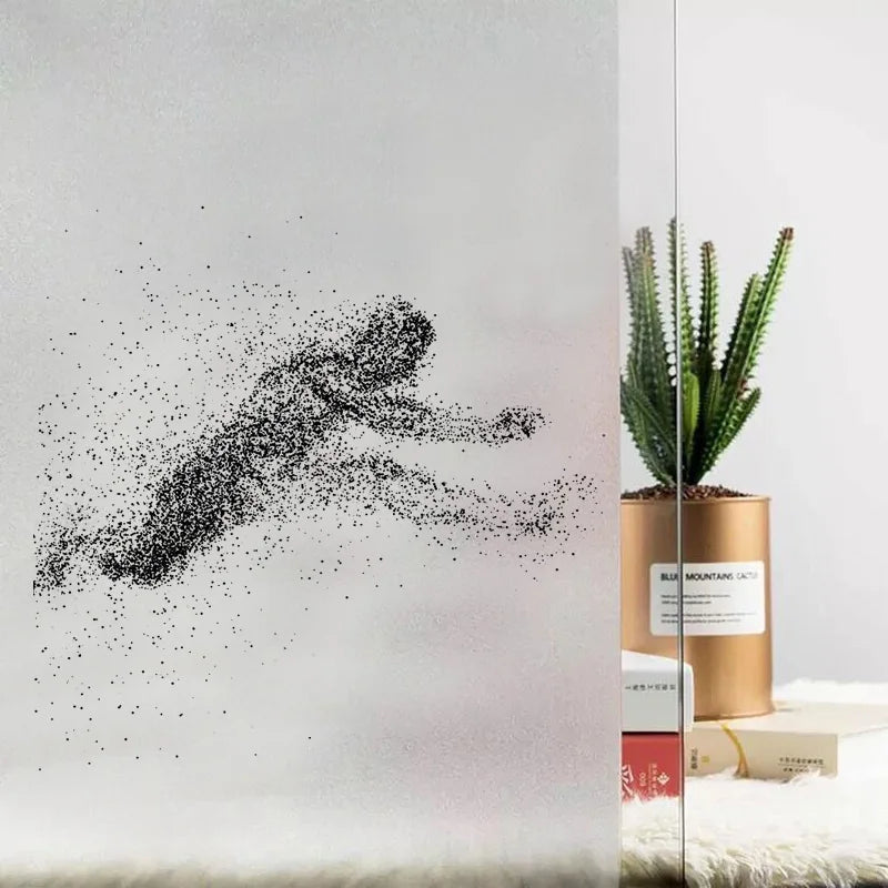 Custom Size Window Glass Films Window Film Static Cling Art Pictures Race Skiers Cyclists Shower Frosted Office Home Decor