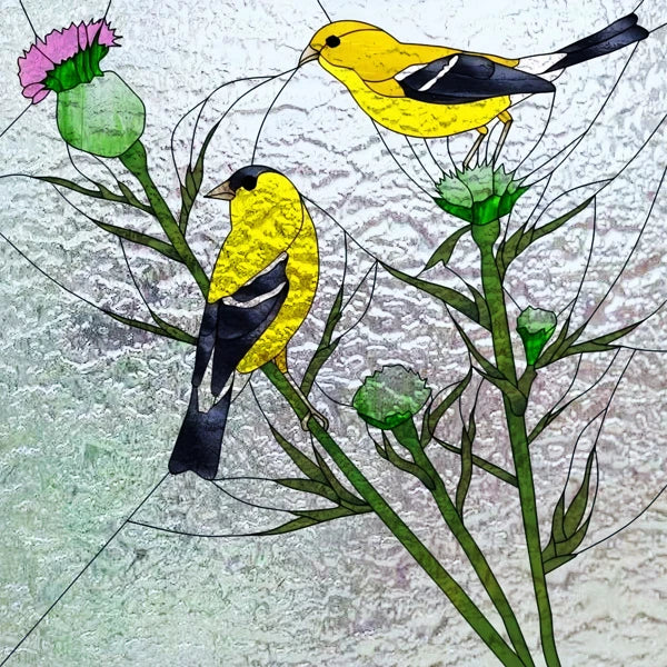 Custom size 3D Matte Window Film Stained Glass Decorative Uv Window Sticker Privacy Frosted Static Cling for Glass,Birds