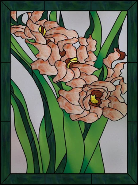 Frosted Stained Glass Window Film, Customized Art Design, Flower Rose, Static Cling Sticker,Home Decor Foil, Treatment