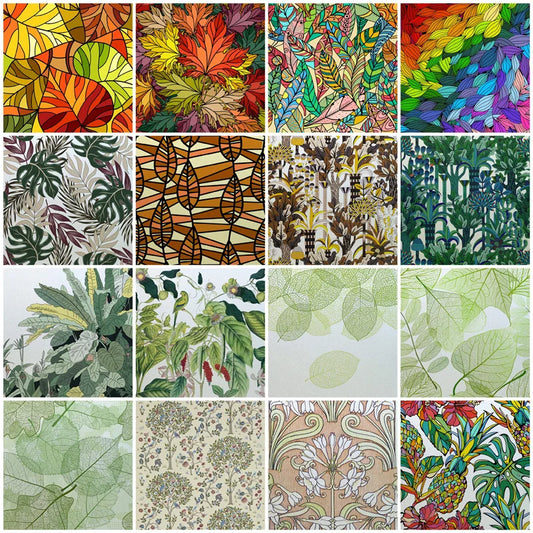 Window Film Frosted Stained Glass Films Customized Art Deco Design Leaves Static Cling Sticker,Home Decor Foil Window Treatment