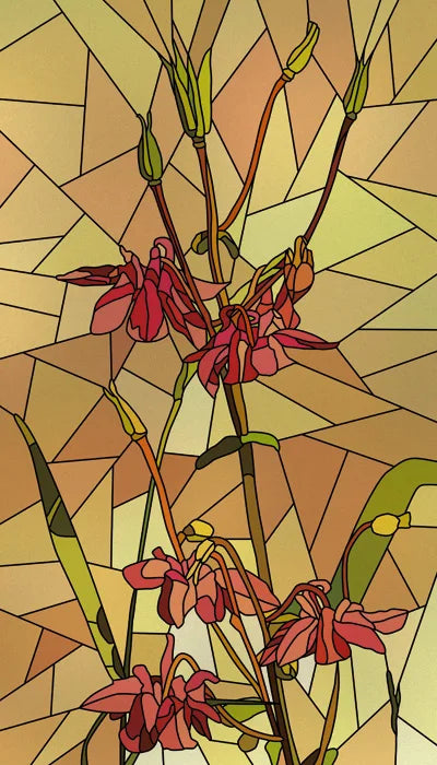 Frosted Stained Glass Window Film, Customized Art Deco Design, Flowers Static Cling Sticker,Home Decor Foil, Treatment