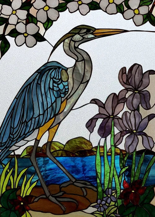 Custom Size Window Stained Glass Films,Cat,Bird,Peacock,Tiger,Fish,Animals Stickers For Bathroom Bedroom Door Office Home Decor