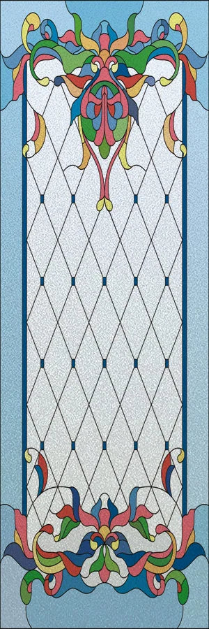 Frosted Stained Glass Window Film, Customized  Static Cling,,Privacy, European Style ,For Office, Bathroom Home Decor