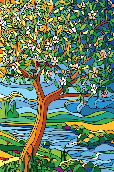 Custom size Glass Films,Stained Glass Stickers Static Cling,Frosted Privacy Print Flower,Tree,Rivers For Window Door Home Decor