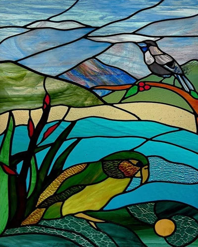 Window Film Frosted Stained Glass Films Customized Art Tree Retrom Static Cling Sticker,Home Decor Window Treatment