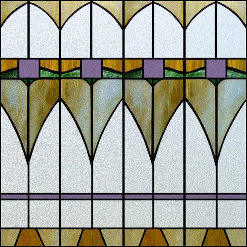 Custom Size Window Film, Stained Glass Sticker, Western Style, Privacy Frosted, Static Cling, Door, Office Home Decal