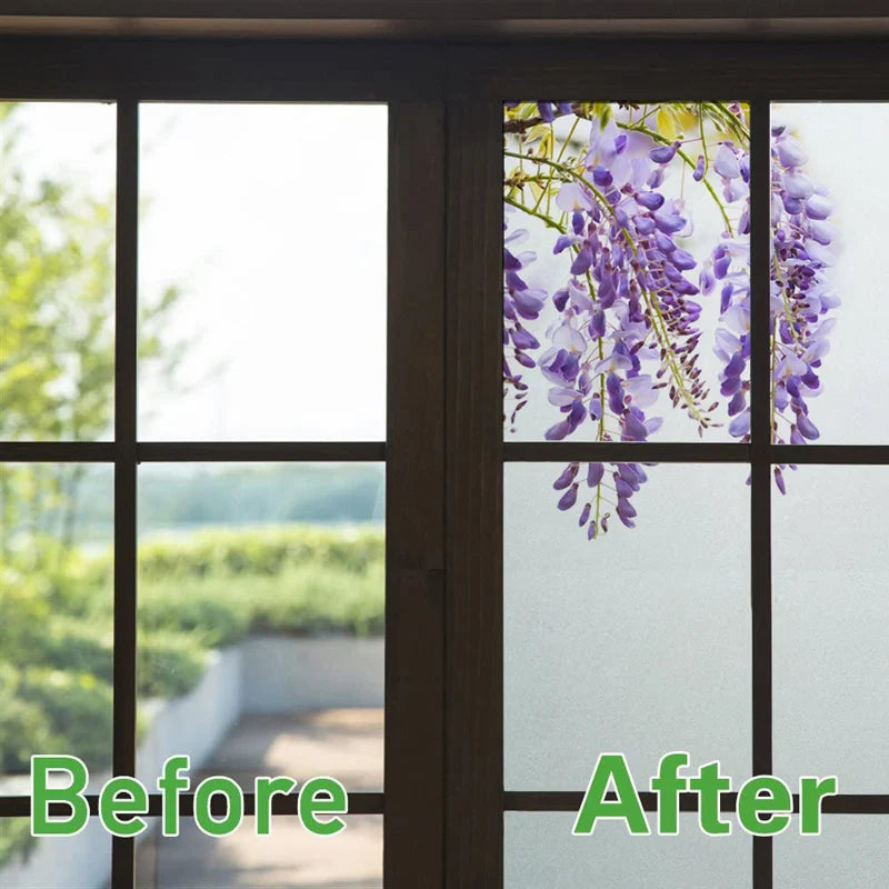 Custom Size Window Glass Films Privacy Film Static Cling Door Sticker Wisteria Pictures Shower Office Bedroom Kitchen Home Decor