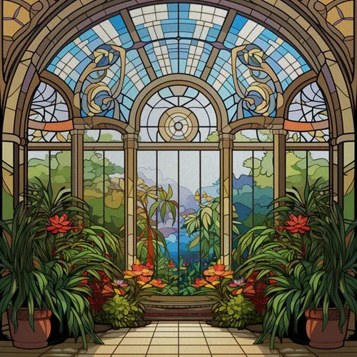 Custom size Window Film Stained Glass Films Frosted Privacy Static Cling Retro Flower Sticker Bathroom Skylight Decor