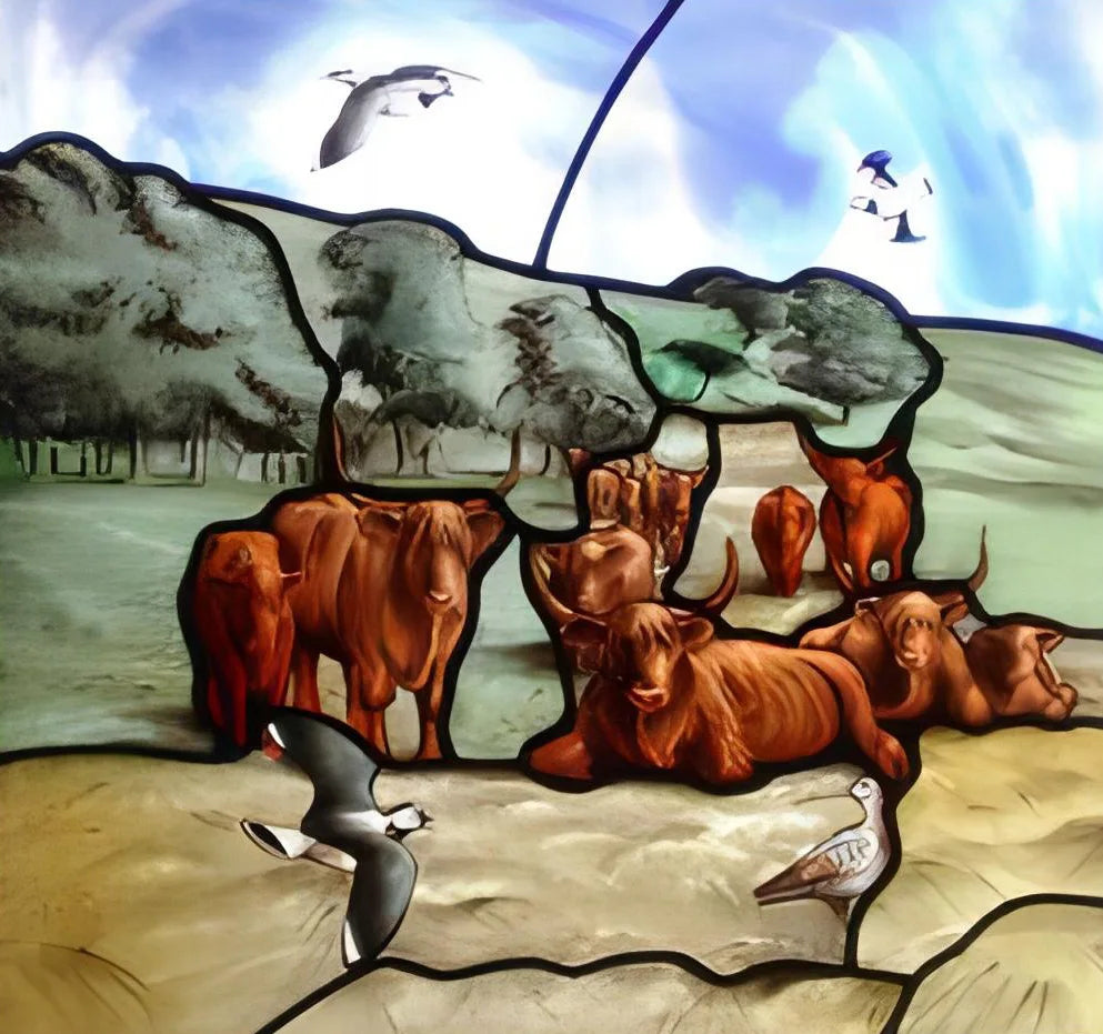 Stained Glass Window Film Frosted Glass Sticker,Custom made to fit any Window Size or Shape,Kitchen Bathroom Door Home Decor