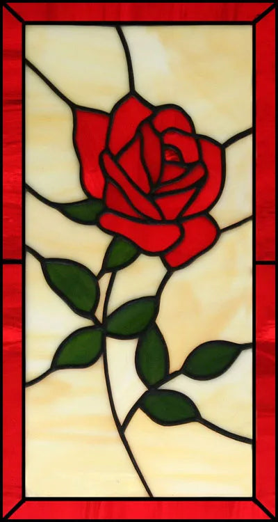 Window Film Stained Glass Stickers,Custom size Static Cling Rose,Flower Privacy Films Door Sticker Kitchen Office Home Decor