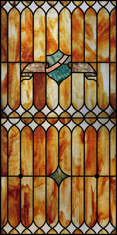 Custom Size Window Film, Stained Glass Stickers, Static Cling, Frosted Privacy, Classic Style, for Window Door, Home Decor