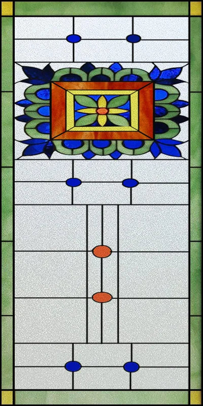 Custom Size Window Film, Stained Glass Stickers, Static Cling, Frosted Privacy, Classic Style, for Window Door, Home Decor