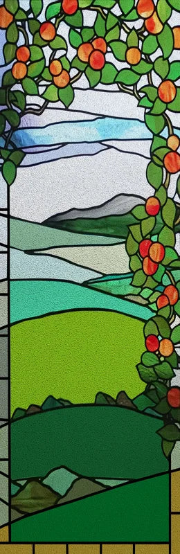 Custom size Window Film Stained Glass Films Frosted Privacy Retro European Tree Flower Colorful Door Sticker Shower Bathroom
