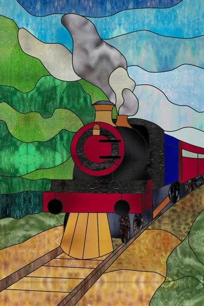 Custom Size Stained Glass Window Film, Retro Painted Frosted Static Cling, Vintage Glass Films Sticker, Lighthouse Sailboat