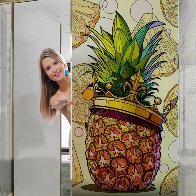 Custom Stained Glass Window Films,Frosted sticker,Privacy Static Cling Light-transparent For Bathroom Sliding door Home Office