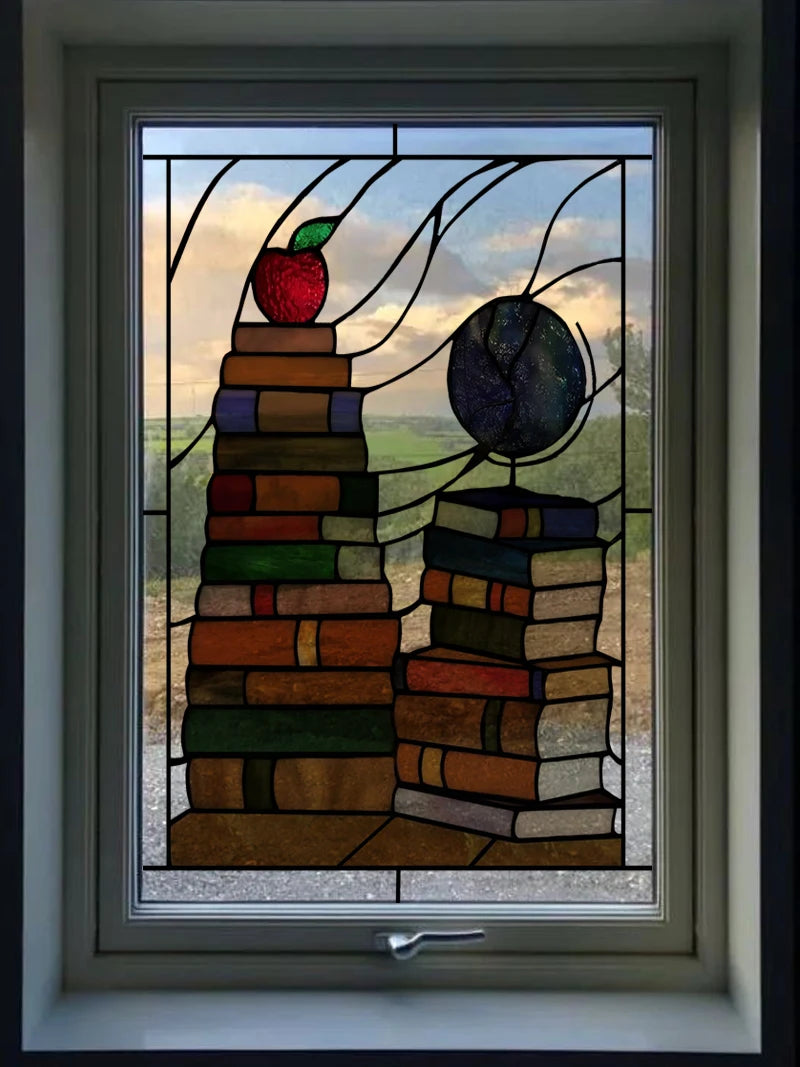 Frosted Stained Glass Window Film, 3D Matte, Transparent,Static Cling,Privacy, Door Sticker,Customized for Office, Home Decor