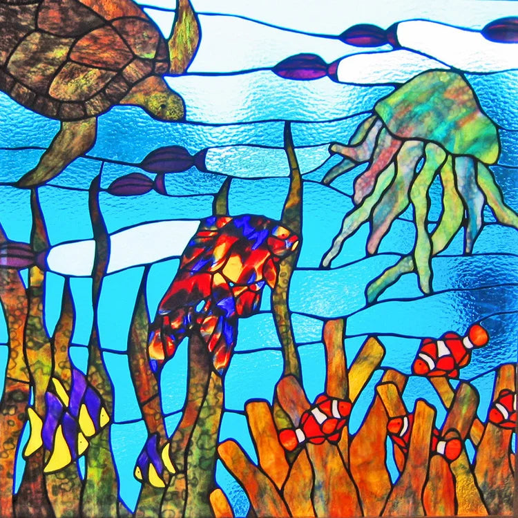 Custom size Glass Films,Window Film Frosted Sticker Fish Cat Birds Animals Print For Kids Room Door Light Box Poster Home Decor