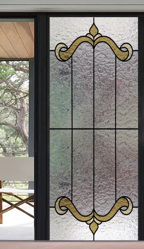 Frosted Stained Glass Window Film, 3D Matte, Static Cling,Privacy, Door Sticker,Customized for Kitchen, Office, Home Decor