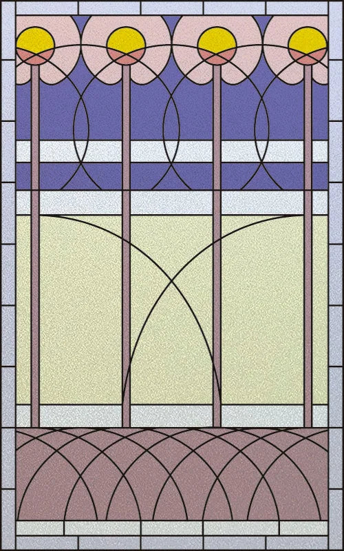 Custom Size Window Film Stained Glass Films Static Cling Frosted Retro Prairie Style Shower Kitchen Balcony Office Home Decor