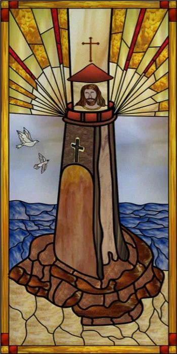 Frosted Stained Glass Window Film, Customized Privacy, Static Cling,Church Style, Door Sticker, Office, Bathroom Home Decor