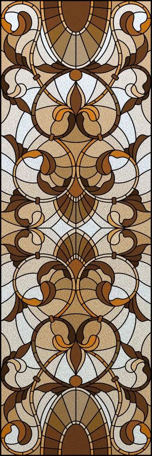 Frosted Stained Glass Window Film, Customized  Static Cling,,Privacy, European Style ,For Office, Bathroom Home Decor