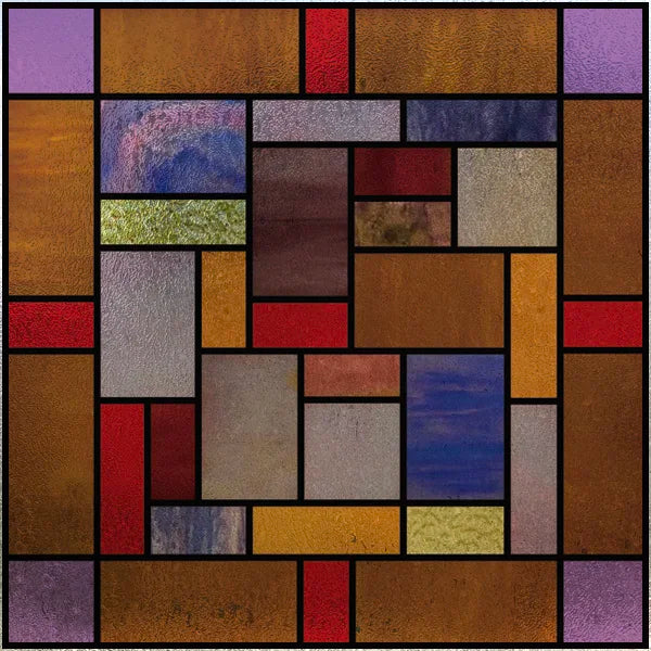 Window Film Frosted Stained Glass Films,Customized Art Design Mosaic Static Cling Sticker,Home Decor Foil Window Treatment