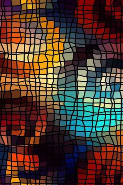 Frosted Stained Glass Window Film, Opaque  Privacy Static Cling , Home-Decor, Sun Catcher Rainbow Color, Window Covering