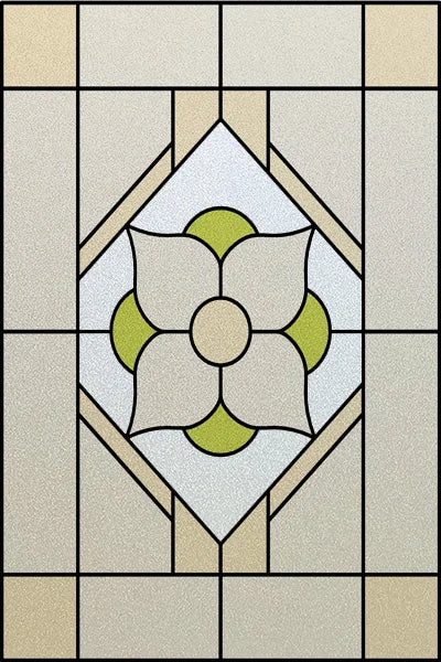 Custom Size Stained Glass Window Film Frosted Privacy Static Cling Retro Prairie Style Stickers Shower Bathroom Office Home Deco