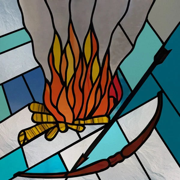 Custom Size Window Film, Stained Glass Films, Square Window Sticker, Retro Church Frosted Static Cling, Door Glass Home Decor