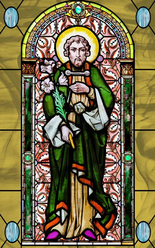 Custom Frosted Stained Glass Window Film, Static Cling ,Church Jesus Christ Blessed Mary Stickers, Window Treatment, Home Decor