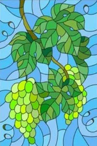 Custom Size Stained Glass Window Film Fruit Pattern Grape Mango Watermelon For Rectangular Shape Glass Office Door Home Decor