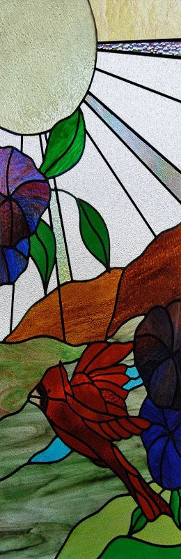 Custom size Window Film Stained Glass Films Frosted Privacy Retro European Tree Flower Colorful Door Sticker Shower Bathroom