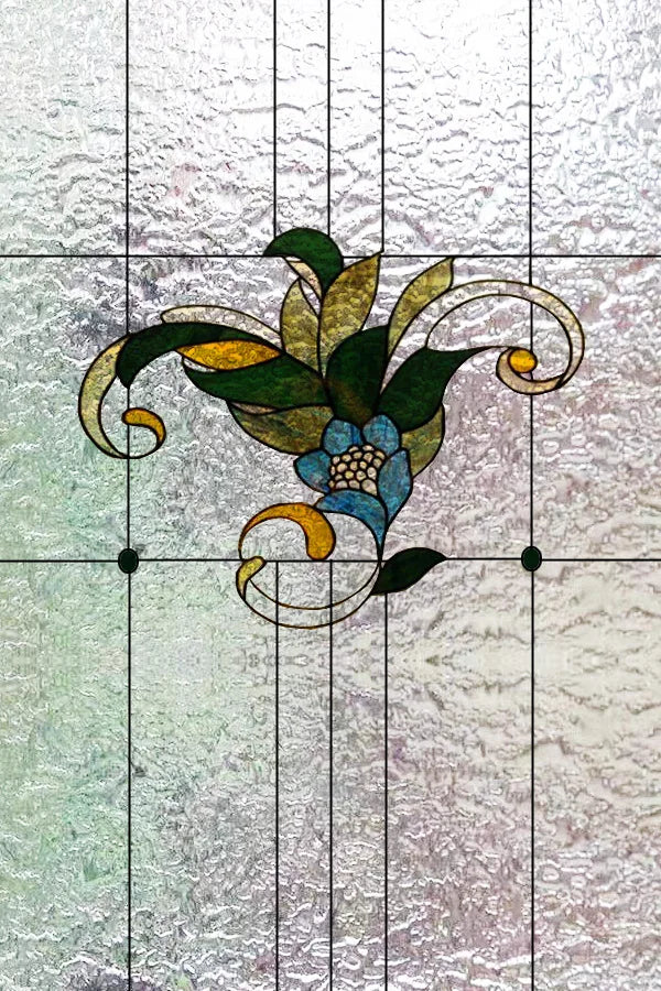 Custom Size 3D Matte Window Film, Stained Glass, Decorative UV Window Sticker, Privacy Frosted Static Cling, Decor for Glass