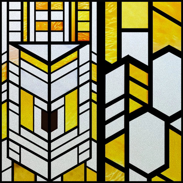 Stained Glass Window Film Frosted Glass Sticker,Custom made to fit any Window Size or Shape, ,Church Static Cling,Home Decor