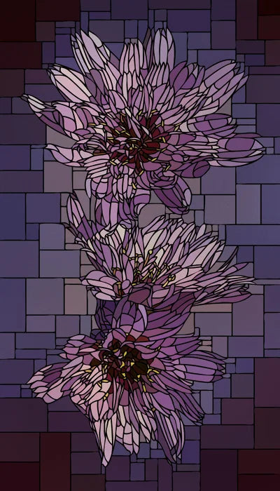 Frosted Stained Glass Window Film, Customized Art Deco Design, Flowers Static Cling Sticker,Home Decor Foil, Treatment