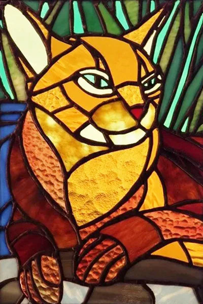 Window Film Stained Glass Stickers Static Cling,Frosted Privacy Custom size,Print Cat,Tiger,Deer,Bear For Window Door Home Dec