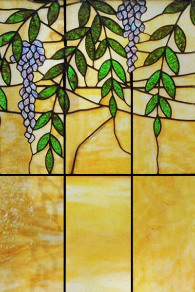 Stained Glass Window Films,Static Cling, Customized Retro Vintage Sticker,Frosted,Privacy, Easy to install