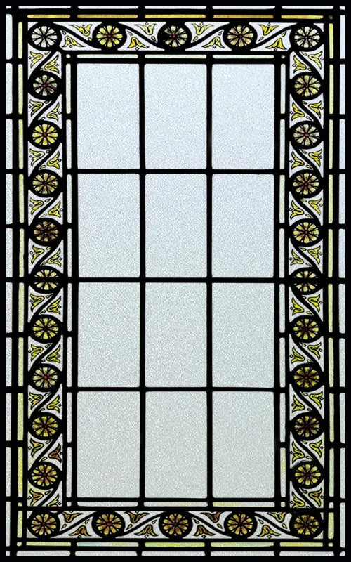 Custom Size Window Film Stained Glass Films Static Cling Frosted Retro Prairie Style Shower Kitchen Balcony Office Home Decor