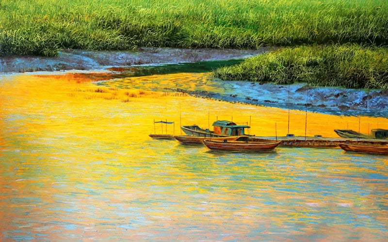 Window Film Stained Glass Stickers,Custom size Static Cling Frosted Privacy, Landscape,Tree Print For Transom Window Glass Home