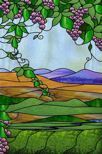 Custom Size Stained Glass Stickers,Static Cling,Frosted Privacy Print Tree, Window Door, Home Decor