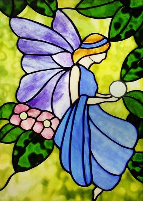 Stained Glass Window Film, Frosted Glass Sticker, Forest，Custom Size, Animals, Plants, Kids Room Door, Poster, Home Decor